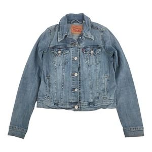 Levis Type 3 Denim Long Sleeve Trucker Jean Jacket Small Levi Button Front S